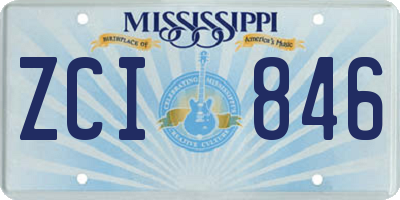 MS license plate ZCI846