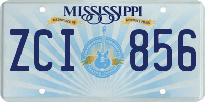 MS license plate ZCI856