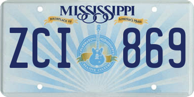 MS license plate ZCI869