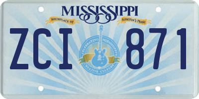 MS license plate ZCI871
