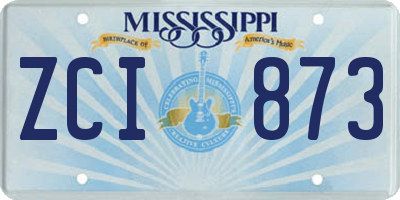 MS license plate ZCI873