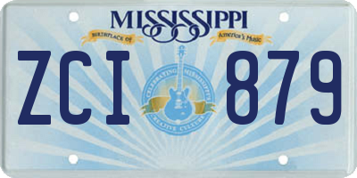 MS license plate ZCI879