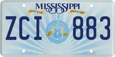 MS license plate ZCI883
