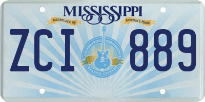 MS license plate ZCI889