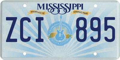 MS license plate ZCI895