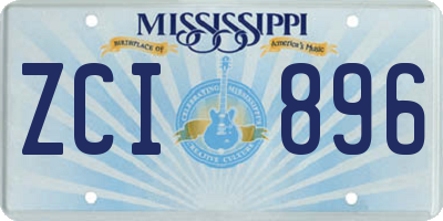 MS license plate ZCI896
