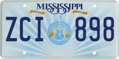MS license plate ZCI898