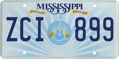 MS license plate ZCI899