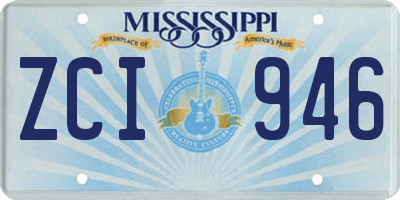 MS license plate ZCI946