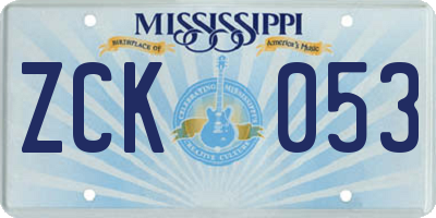 MS license plate ZCK053