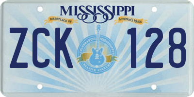 MS license plate ZCK128