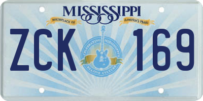 MS license plate ZCK169