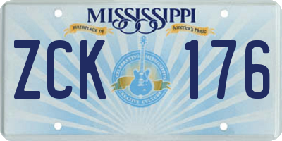MS license plate ZCK176