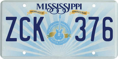 MS license plate ZCK376