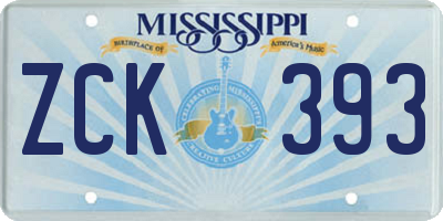 MS license plate ZCK393