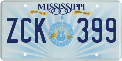 MS license plate ZCK399