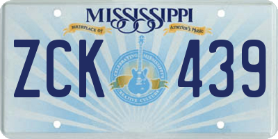 MS license plate ZCK439