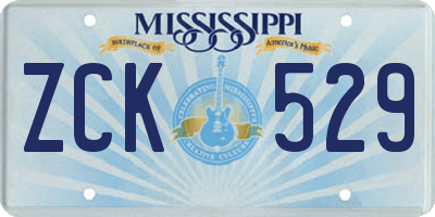 MS license plate ZCK529
