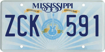 MS license plate ZCK591