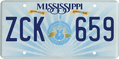 MS license plate ZCK659