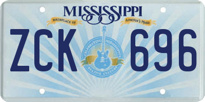 MS license plate ZCK696