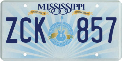 MS license plate ZCK857