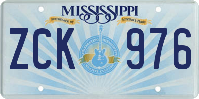 MS license plate ZCK976