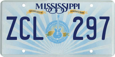 MS license plate ZCL297