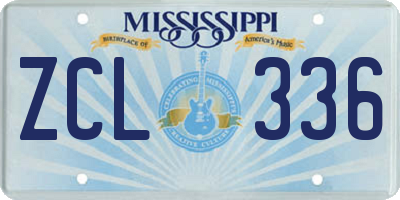 MS license plate ZCL336