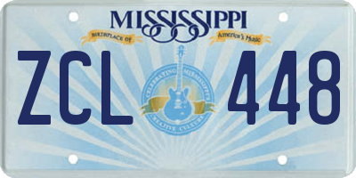 MS license plate ZCL448