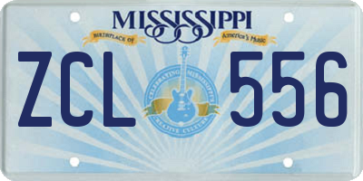 MS license plate ZCL556