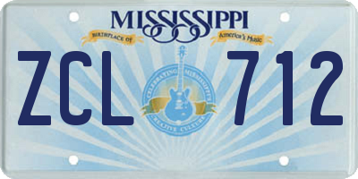 MS license plate ZCL712