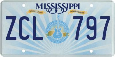 MS license plate ZCL797