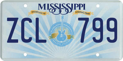 MS license plate ZCL799