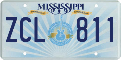 MS license plate ZCL811