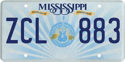 MS license plate ZCL883