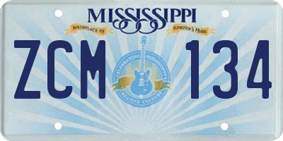 MS license plate ZCM134