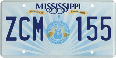 MS license plate ZCM155