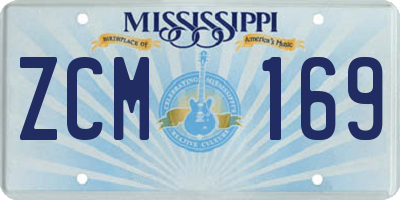 MS license plate ZCM169