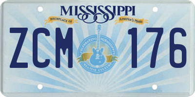 MS license plate ZCM176