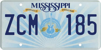 MS license plate ZCM185