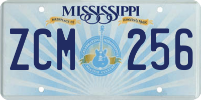 MS license plate ZCM256