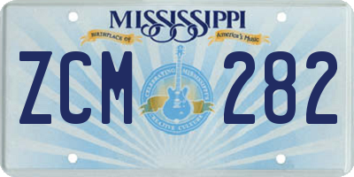 MS license plate ZCM282
