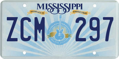 MS license plate ZCM297