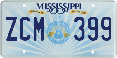 MS license plate ZCM399