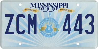 MS license plate ZCM443