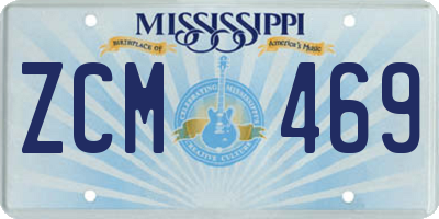 MS license plate ZCM469