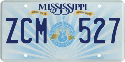 MS license plate ZCM527