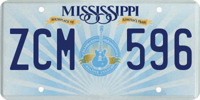 MS license plate ZCM596