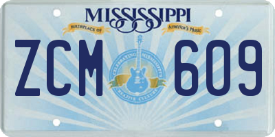 MS license plate ZCM609